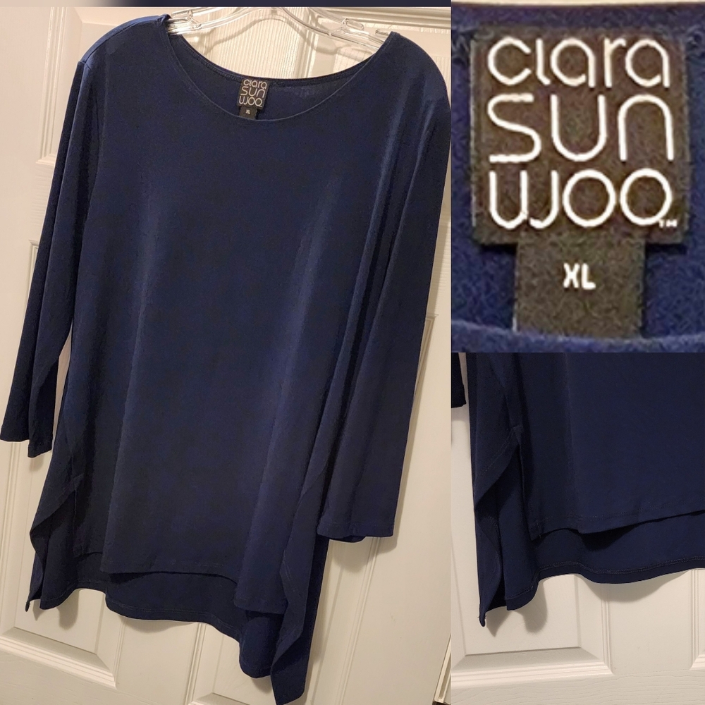 Clara Sunwoo Relaxed Long Sleeve Tunic • High-Low Hem • Holidays  • XL